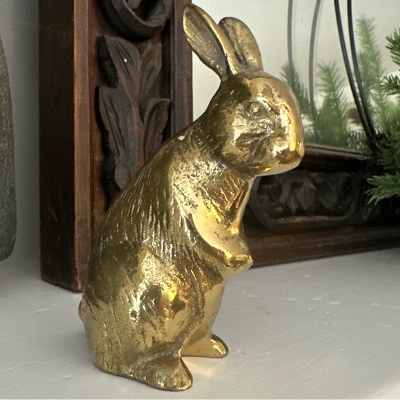 Vintage Boho Solid Brass Bunny - Picture 5 of 5